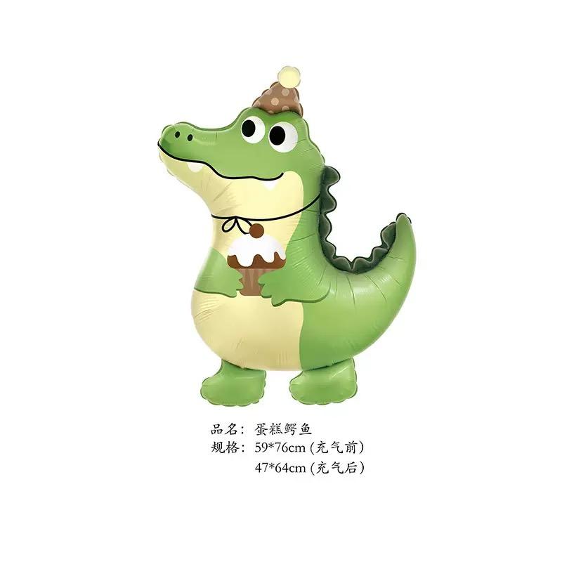 

New Cute Animal Aluminum Film Balloon Birthday Party Decoration Cartoon Crocodile Head Birthday Toast Shaped Children s Toy Ball Other