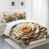 Golden Floral Bedding Set Duvet Cover Set Quilt Cover With Pillowcase For Bedroom Decor Birthday Gift Halloween Christmas Gift