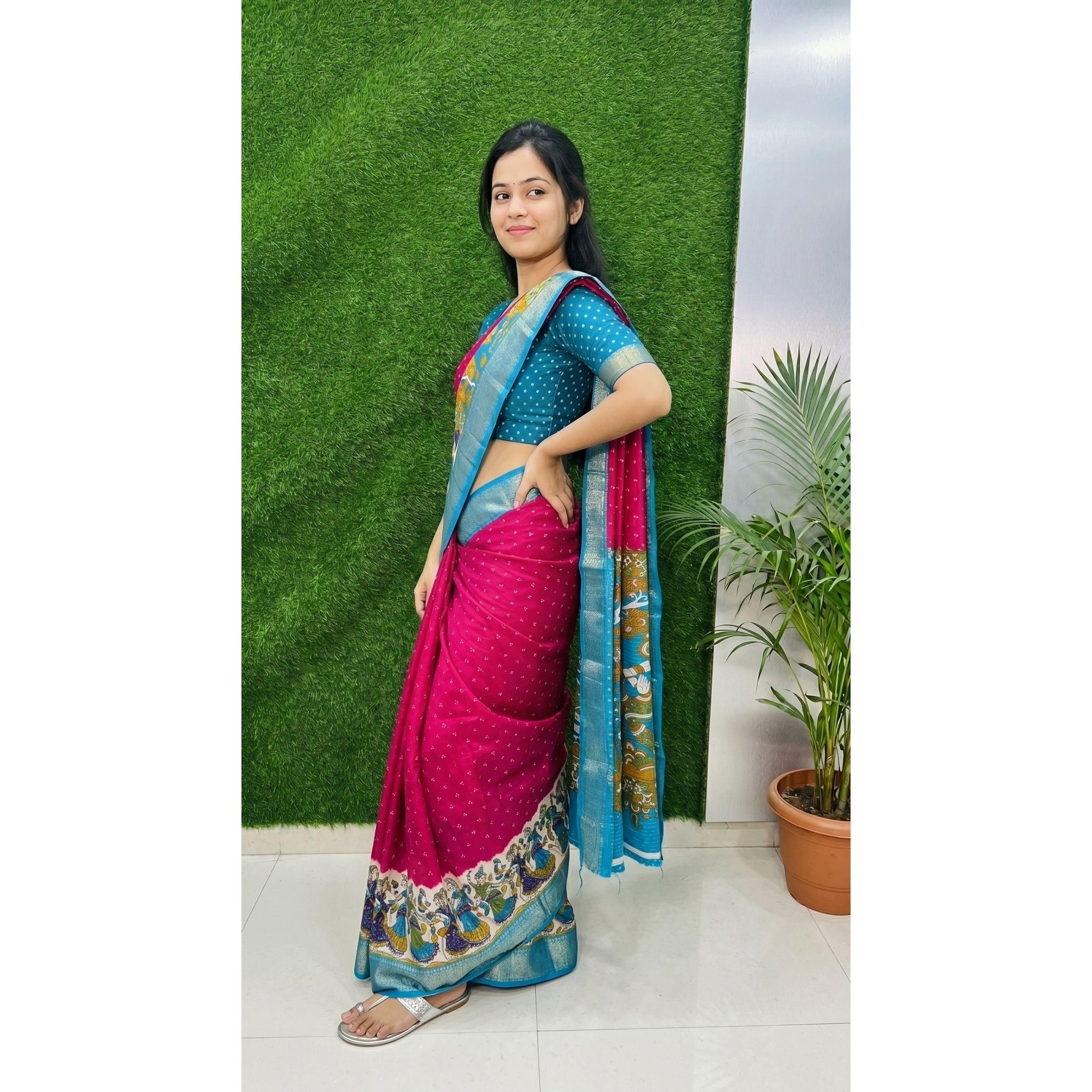 NEW LAUNCH – Designer Freehand Dola Doby Saree Collection