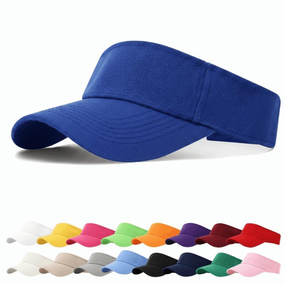 Cotton Outdoor Sports Hat Quick-Dry Lightweight Sun Visor Hat UV Protection Solid Color Summer Sun Hat