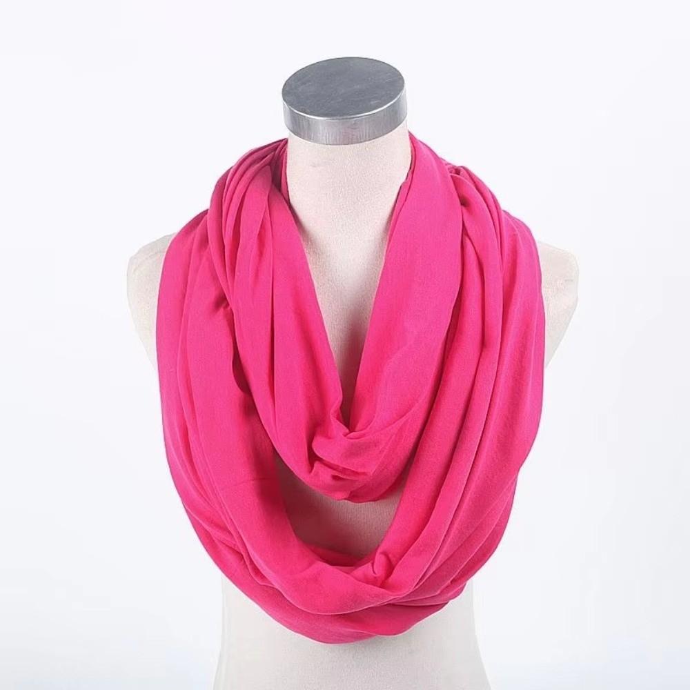 Lightweight Circle Scarf Solid Color Loop Scarf New Infinity Scarf for Women