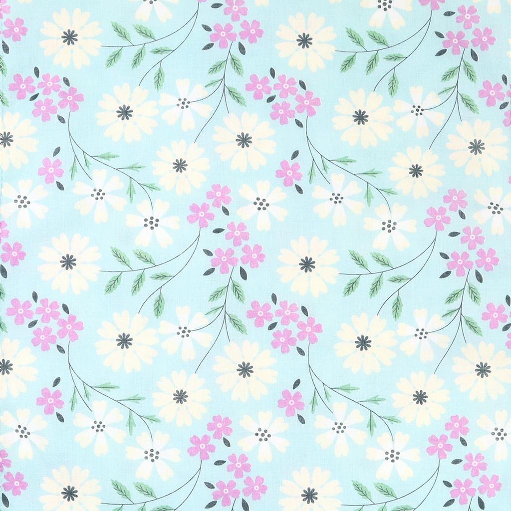 Cluster Tenugui Washed Gauze with Finish and Ranman Flower Pattern Set of Japanese-made (Tenugui) Double-Layered Anti-Fray [Mameshiba (Lavender) / 3]