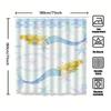 "Mermaid Beach House Shower Curtain, Waterproof & Mildew-Resistant Bath Curtain with Ocean Theme for Coastal Home Decor"