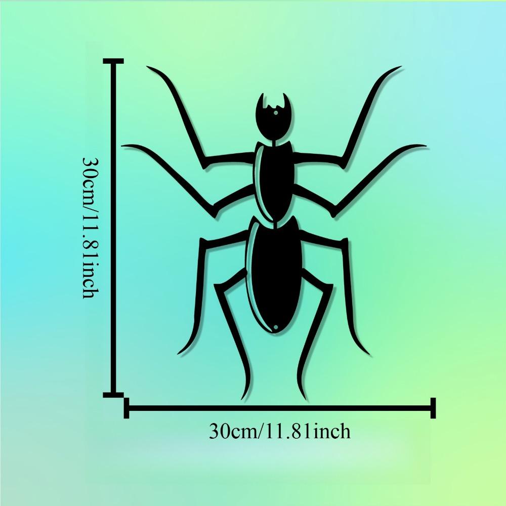 

Dynamic Metal Ant Wall Art, Weatherproof Iron Sculpture for Garden Decor, Insect Lover Gift, Outdoor Backyard Fence Ornament 12in
