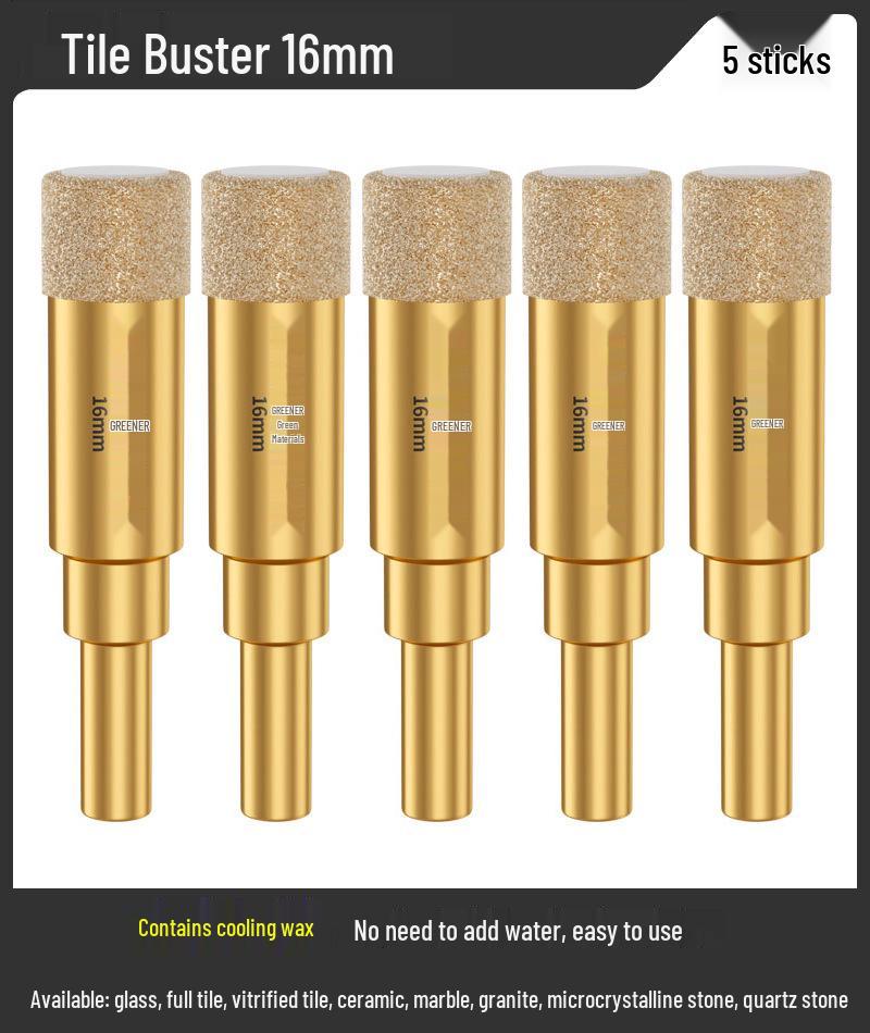 Green Forest 6mm Magnetic Hole Saw for Glass, Marble, & Vitrified Tile.