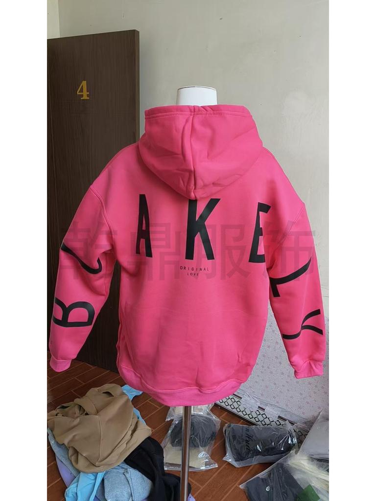 Hanorac Gros de Damă cu Mânecă Lungă, Modă Europeană și Americană, cu Design Hot Stamping