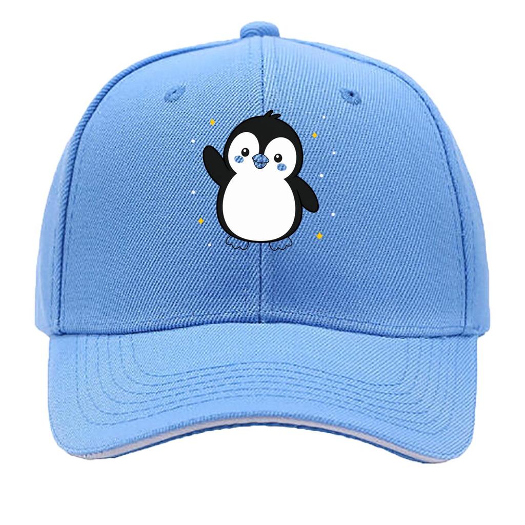 Playful Baby Penguin Minimal Cartoon Sandwich Baseball Cap Sun Cap Outdoor Workouts Hat