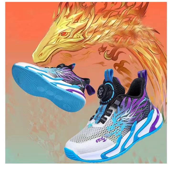 2024 Buty do koszykówki Chłopcy Rok Smoka - Oddychająca siateczka dla dzieci