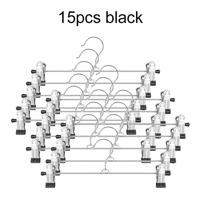 5~20pcs Metal Pants Racks Black Wind Proof Multi-purpose Skirt Racks for Clothes Drying Trousers Wardrobe Anti-slip Clip TMZ