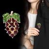 Sweet Shiny Crystal Grape Brooches For Women Unisex Elegant Clothing Accessories Versatile Party Jewelry Friend Gifts