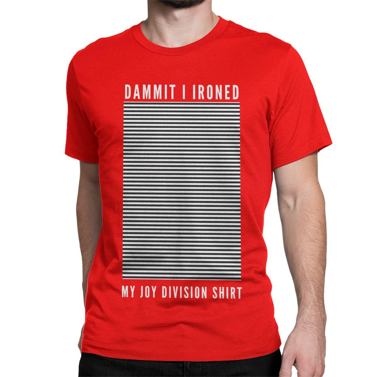 Винтажная футболка с надписью I Ironed My Joy Division для мужчин и женщин, с круглым вырезом, 100% хлопок, футболка в стиле рок-музыки, с коротким рукавом, идея для подарка, топы S