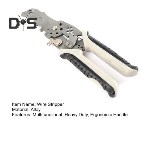 Multifunktions-Abisolierzange, robuste Abisolierzange aus Legierung, Crimper-Cutter, ergonomischer Griff, tragbare Kabelschneidezange für Elektriker