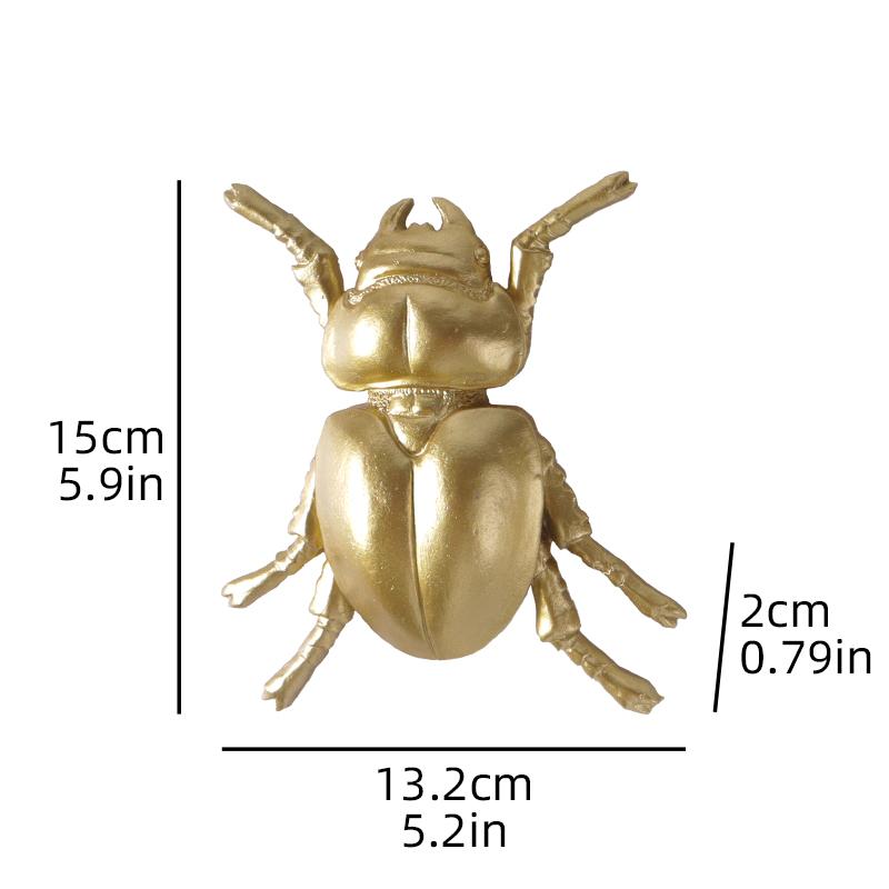 Golden Scarab Wall Hanging Ornament - Creative Resin Wall Decoration for Home, Bedroom, Living Room
