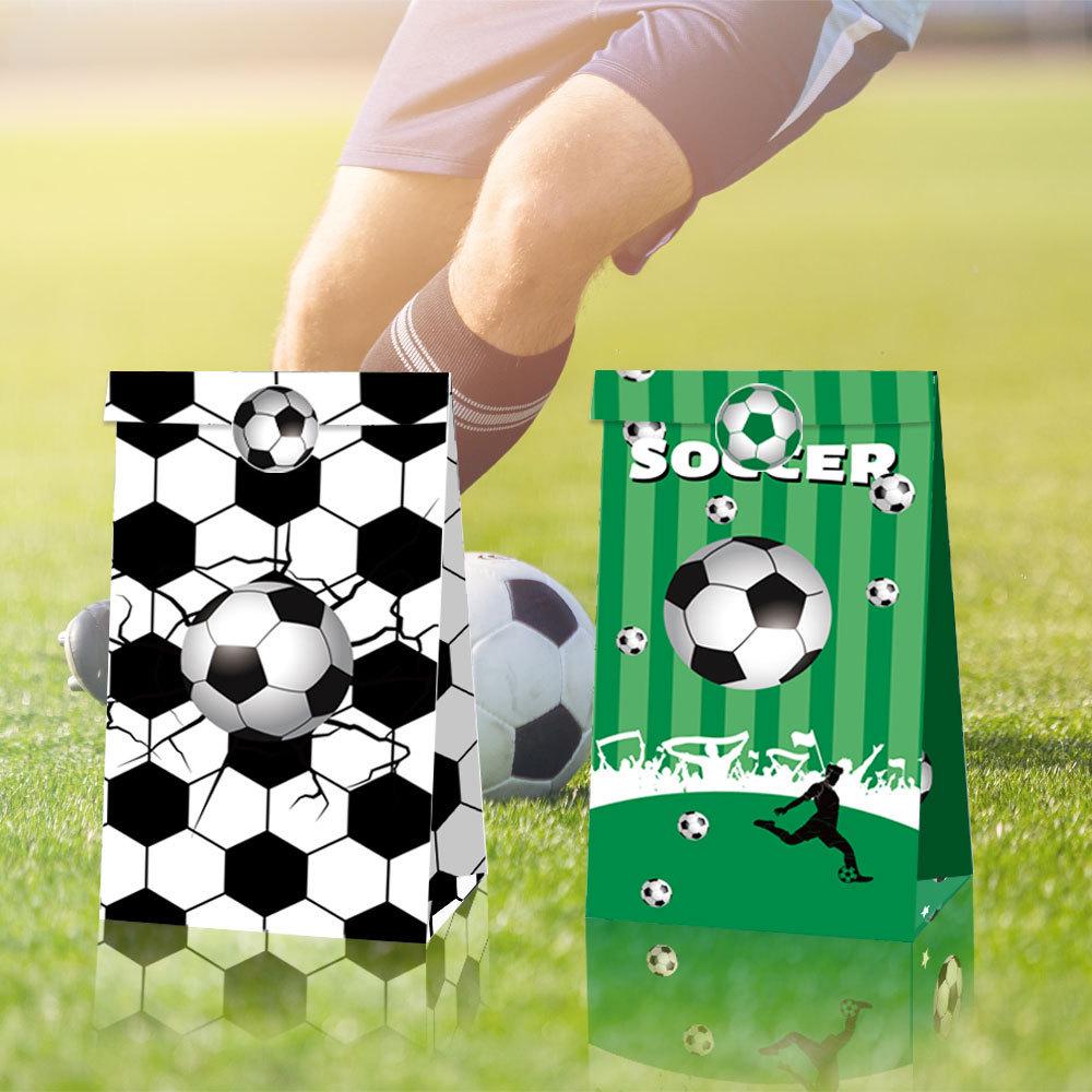 European World Cup Football Green Field Sticker Set in Cowhide Paper Bag