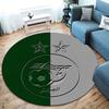 Algeria National Football Team Round Area Rug,Carpet Rug for Living Room Bedroom Sofa Playroom Decor,Non-slip Floor Mat