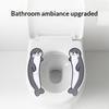 Cute Seal Toilet Seat Cushion Soft Warm Waterproof Washable Traceless Installation For Home Bathroom All Seasons Use