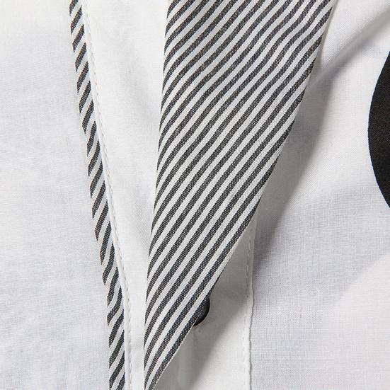 Single-breasted Chinese Style Shirt Turn-down Collar Long Sleeve Men Autumn Top for Daily Wear