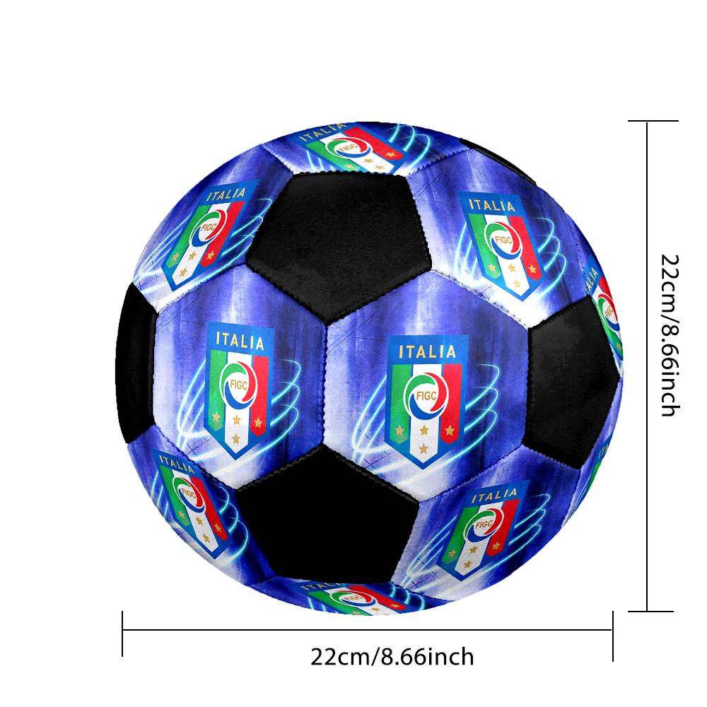 TAGLIA 5 Pallone da Calcio Italiano Colorato Per Tutte le Età Cucito a Macchina PVC Pronto per la Competizione Resistente Ad Alto Rimbalzo
