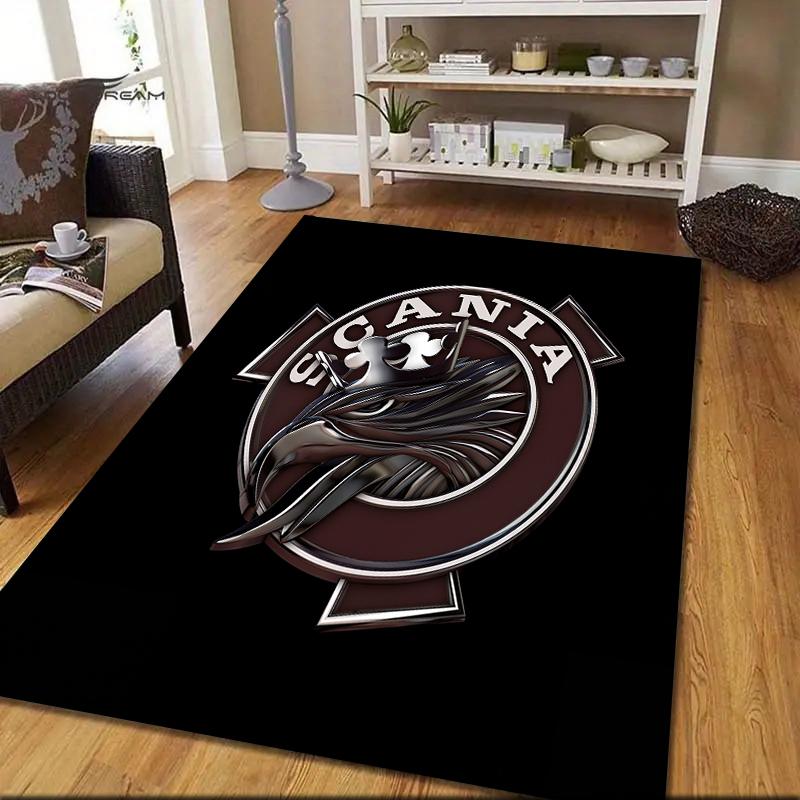 Scania logo Pattern Square Carpet,Area Rug,Carpet Rug for Living Room Bedroom Sofa Playroom Decor,Non-slip Floor Mat,Holiday Birthday Gifts 60cmx90cm