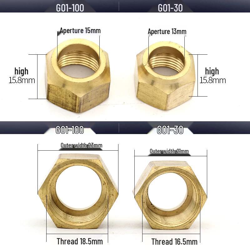 Cutting Gun Nut Cap & Valve Needle Device: Two-Way Fitting Handle & Torch Accessories for Type 100 & Type 30