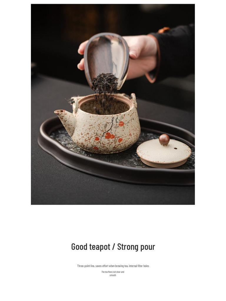 Firestone Gaiwan Tea Set: High-End Ceramic Teapot, Teacup, Handle Kettle for Home or Office Tea Brewing.