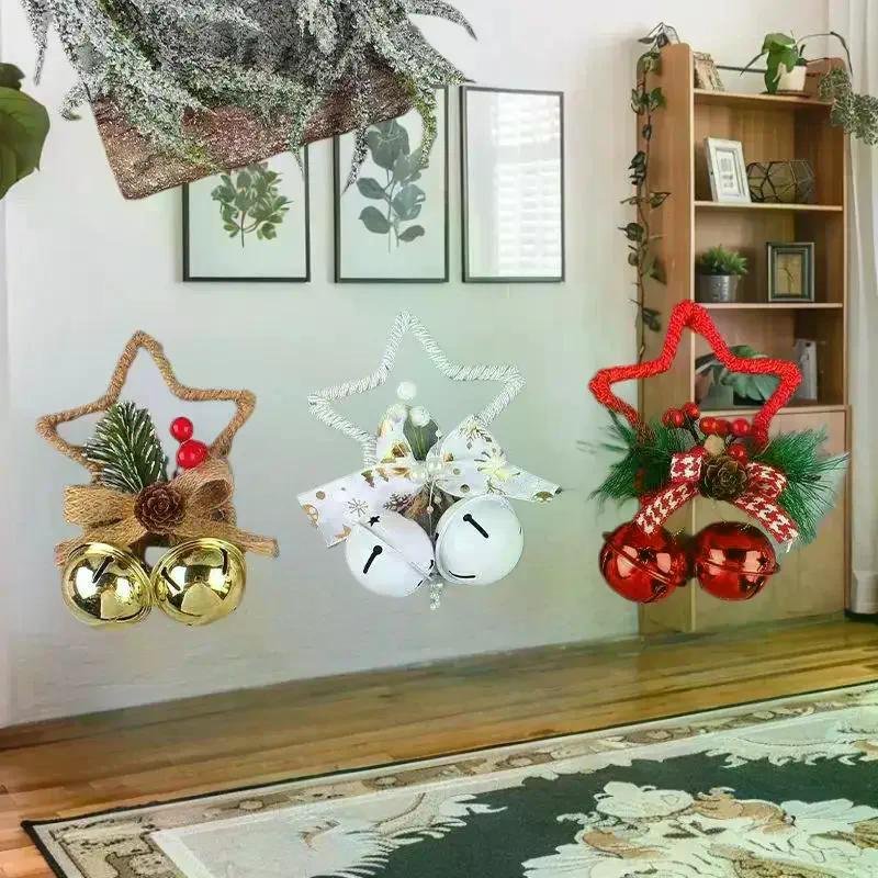 Christmas Pentagram Bell Accessory Pendant, Christmas Tree Ornament For Christmas Party DIY