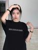 Damen Übergröße Retro Streetwear Reines Baumwoll Lockeres T-Shirt - Halbarm Freizeit Oberteil