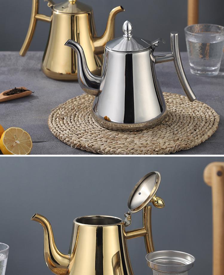 Stainless Steel Kashi Coffee & Teapot with Filter for Induction Cookers