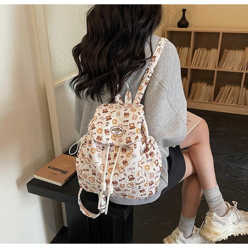 Japanese Cute Bear Backpack New Cartoon Animation Small Backpack Soft Cute Casual Girl Travel Bag