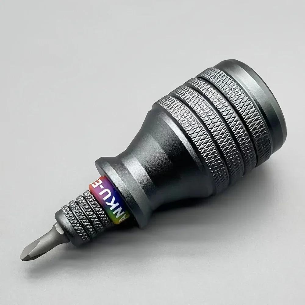 

Small Steel Cannon S2 Screwdriver Set,Titanium Alloy Palm Version,a multi-functional stress-relieving tool for everyday carry серебряный