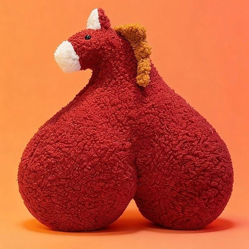 

Pippi Horse Plush Backrest Pillow With Durable Pp Cotton For Comfort And Relaxation 40cm