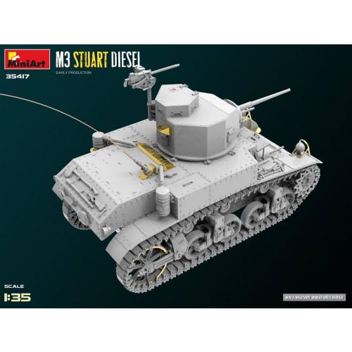 Miniart 1/35 M3 Stuart Early Diesel Plastic Model Kit MA35417 (Tank)