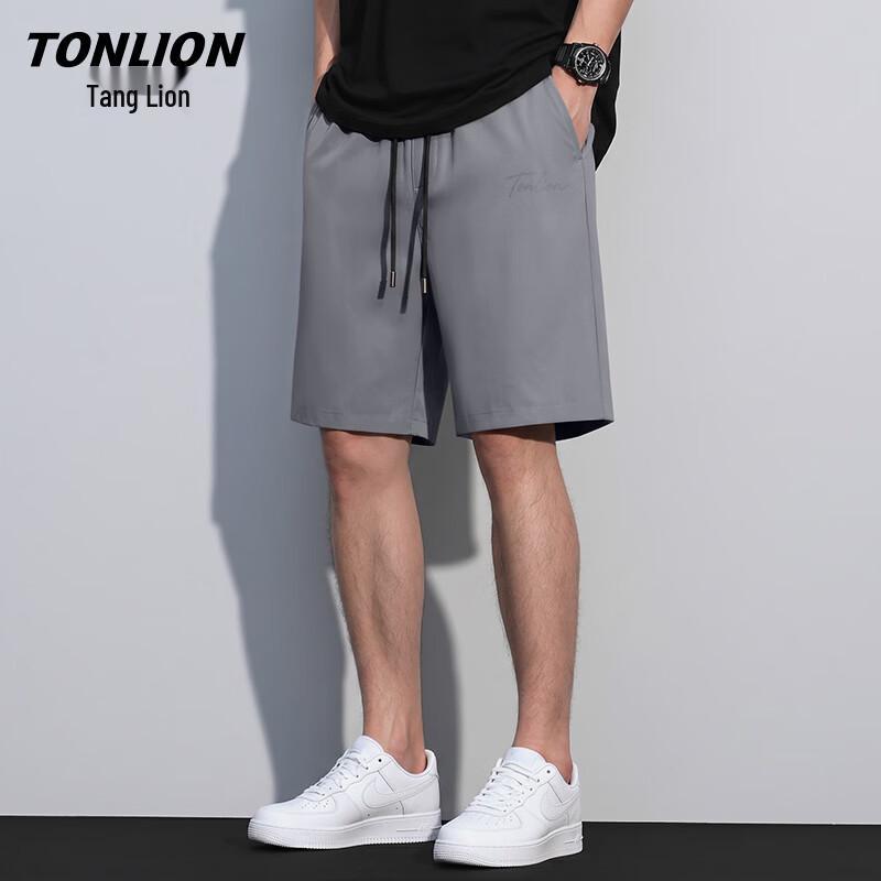 TonLion Men s Ice Silk Quick-Dry Casual Shorts L