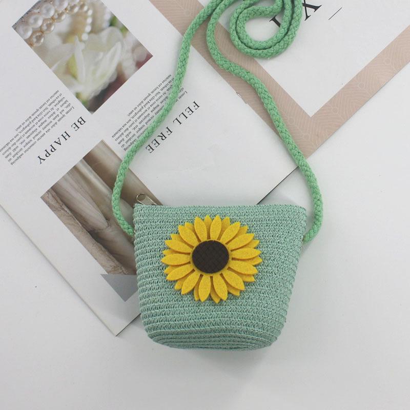 2024 Women's Mini Cartoon & Straw Flower Messenger Bags - Cute Beach Accessory