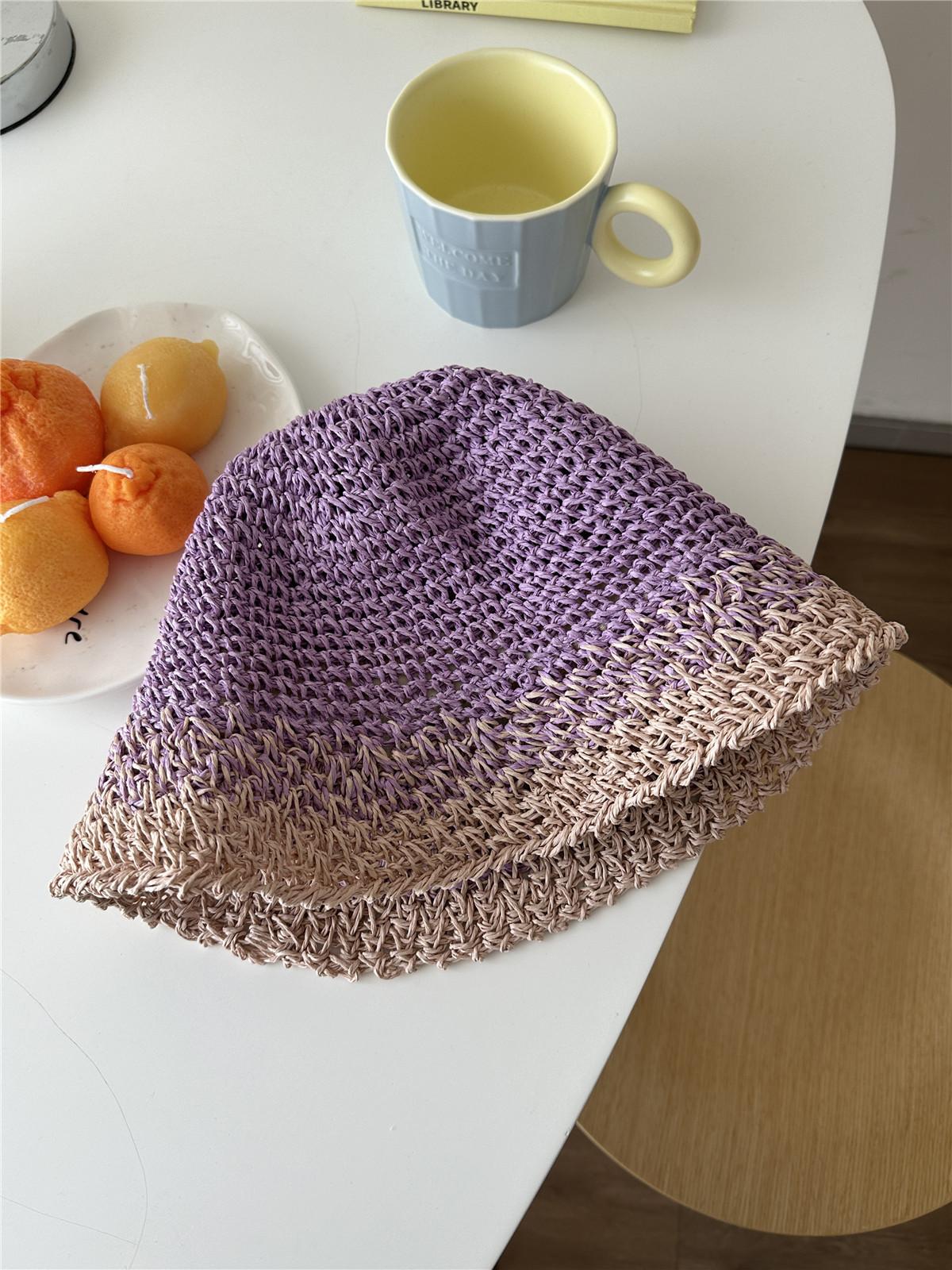 

Japanese Straw Weaving Breathable Pot Hat Women s Summer Travel Sunscreen Sunshade Beach Fisherman s Hat Stylish Outdoor Cap Adult 56-58cm