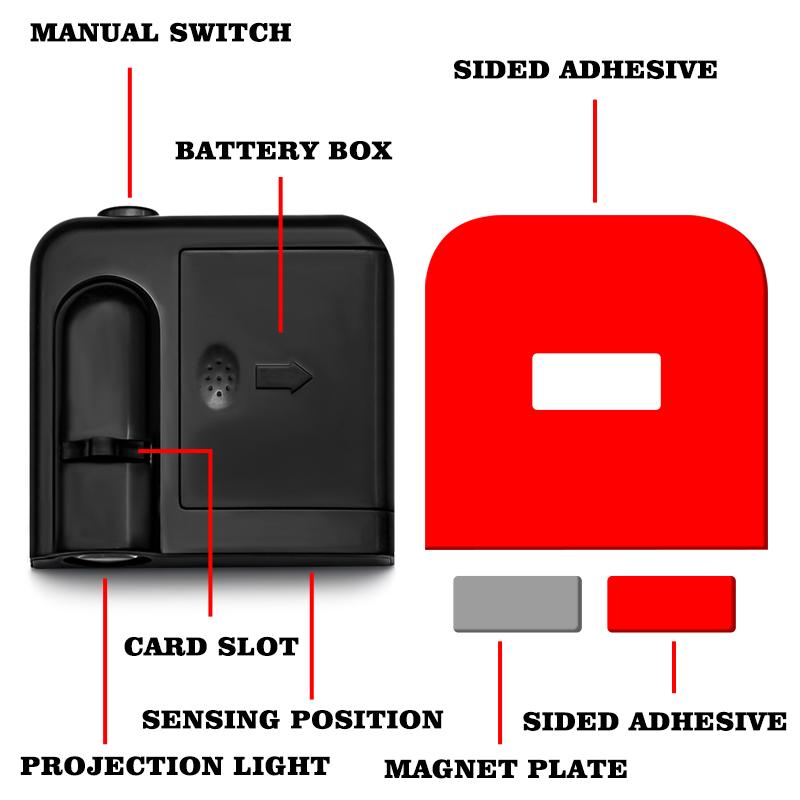1/2PC Wireless LED Car Door Welcome Laser Projector Logo Ghost Night Light For For Toyota GR Gazoo Racing Logo YARiS Car Styling