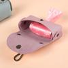 Portable Dog Poop Bag Organizer Stylish Pet Bag Holder Leather Pet Poop Pouch Holder with Dispenser for Dog Bags Pet Supplies