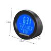 Solar Car Clock Digital Time Watch 2 In 1 Auto Clocks Thermometer With Backlight LCD Digital Display Car Interior Accessories