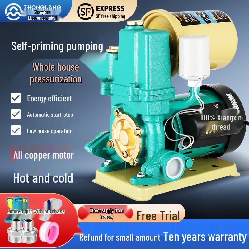 220V Automatic Hot/Cold Water Self-Priming Booster Pump for Homes