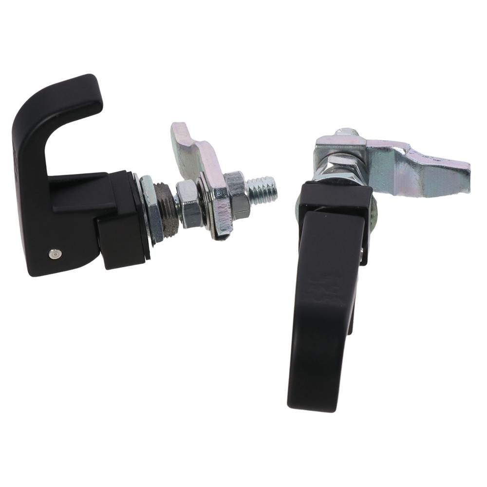 2PCS Stainless Steel Lift and Turn Latches Black Adjustable Grip Handle Compression Latch Door