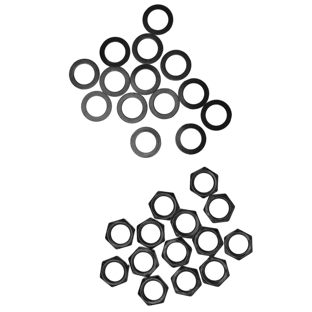 G3Celsius8 Female Thread Nuts Metal Washer Kit Instrument Fasteners for Electric Guitar Bass