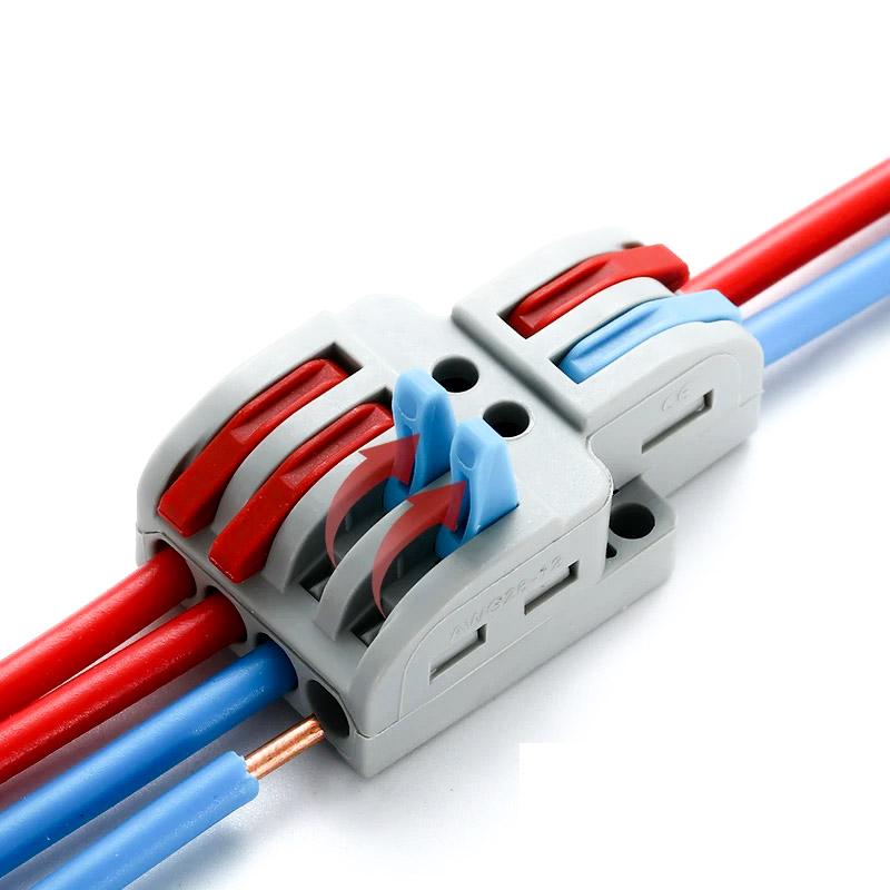 Two In Two Out Quick Connect Terminal, Multifunctional Lighting Fixture Connector, Wire Parallel Connection Device, and Connecto