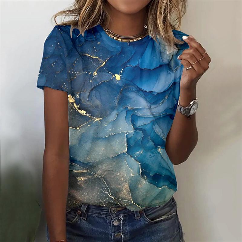 New Women's 3D Printed Short Sleeve T-shirt Women's Valentine's Day Fashion Top Love T-shirt Cute Small Fresh Tees Clothing