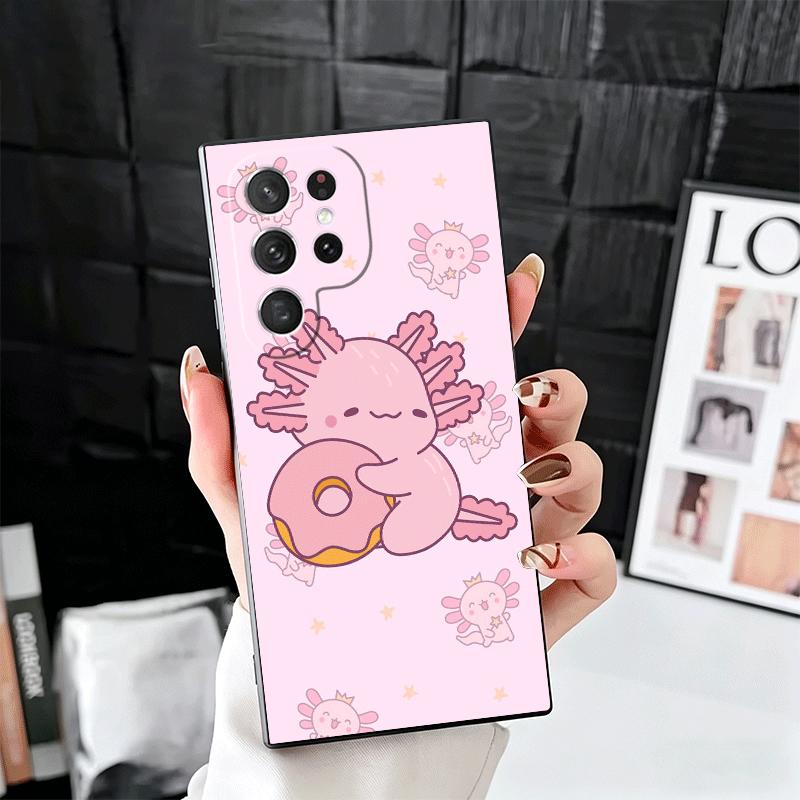 

Axolotl Cartoon Cute Soft Phone Case for Samsung Galaxy S26 S25 Edge S24 Ultra S23 Plus S22 S21 FE S20 Black Cover Back Shell Samsung S25 Edge