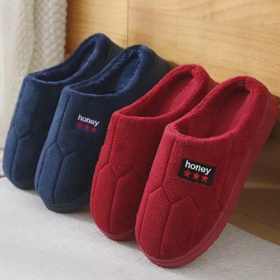 Unisex Cotton Slippers - Winter Indoor Non-Slip Furry Shoes for Men and Women