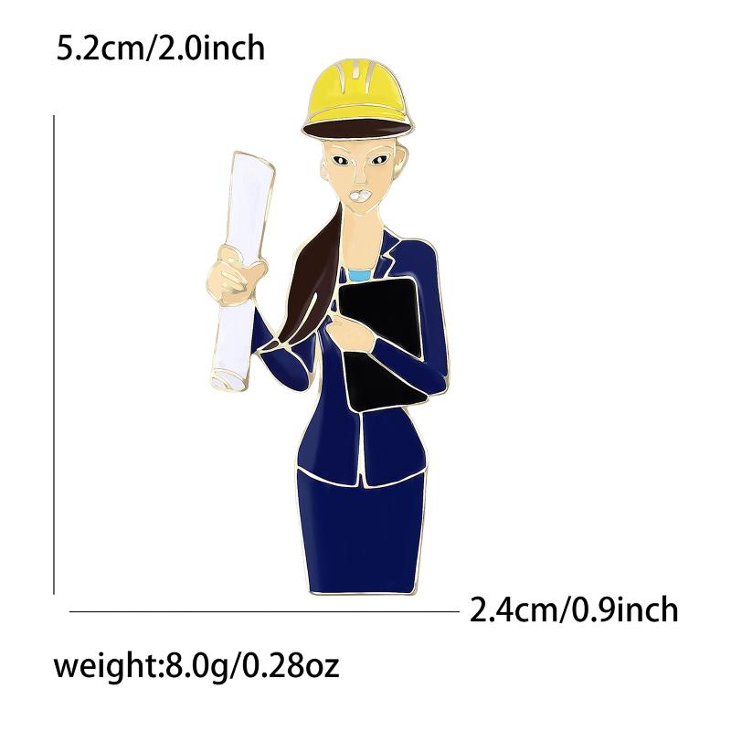 Fashion Enamel Professional Brooches Workplace Character Pins Event Party Decoration Clothes Accessory