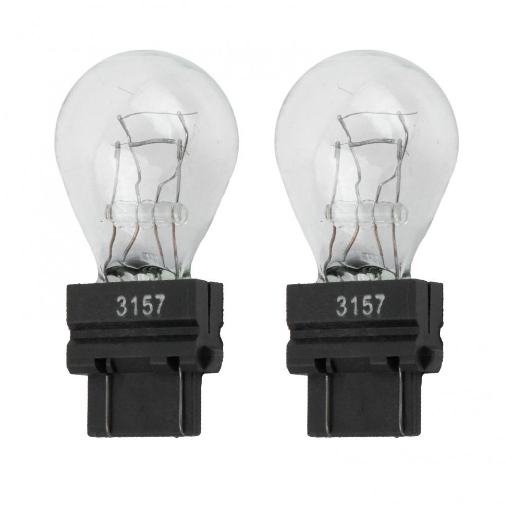 2 Pack 3157 12V 21/5W Clear Shell Tail Signal Brake Light Bulbs Replacement