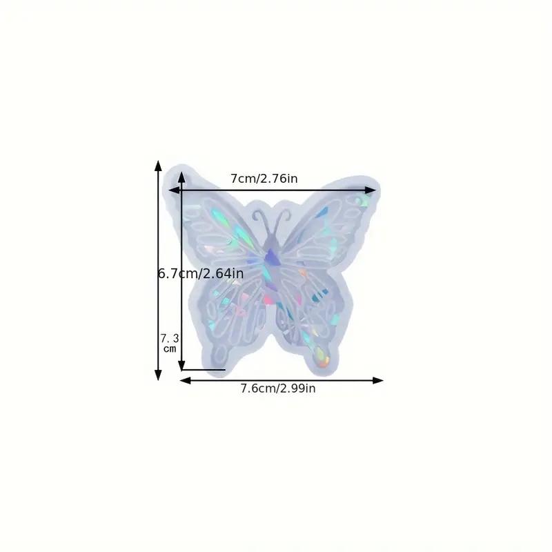 

DIY Butterfly Keychain Crystal Epoxy Resin Mold Holographic Laser Butterfly Pendant Silicone Mold