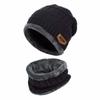 Korean Style Knitted Hat Scarf Set Fleece Knitted Neck Warmer Combo Warm Hat Scarf Set  Adult Use