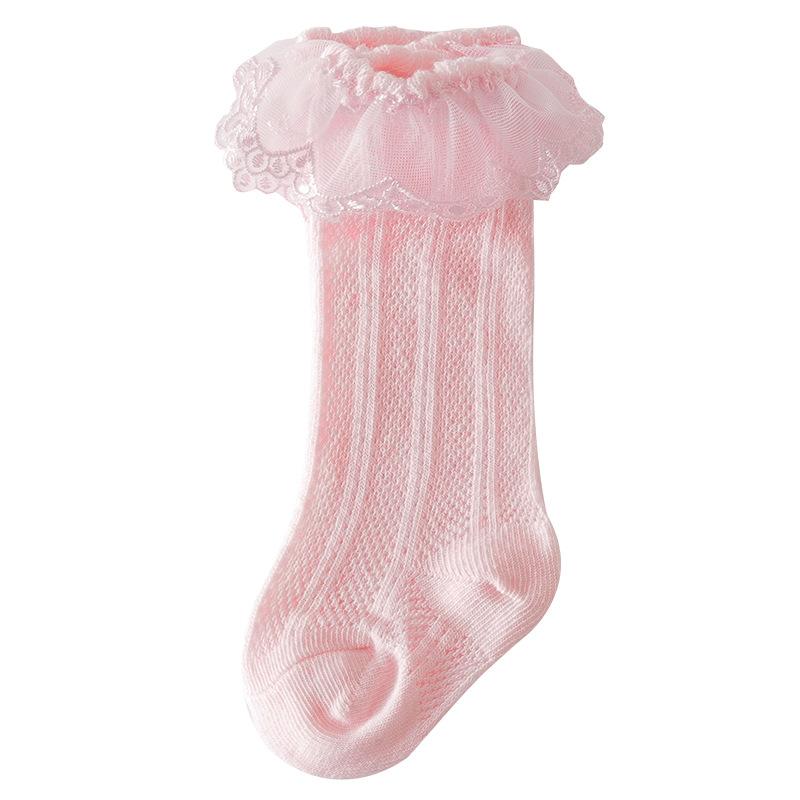 Summer New Baby Socks Cute Lace Flower Thin Mesh Soft Cotton 0-12 Months Newborn Baby Girl Socks